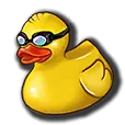 Yellow toy duck symbol