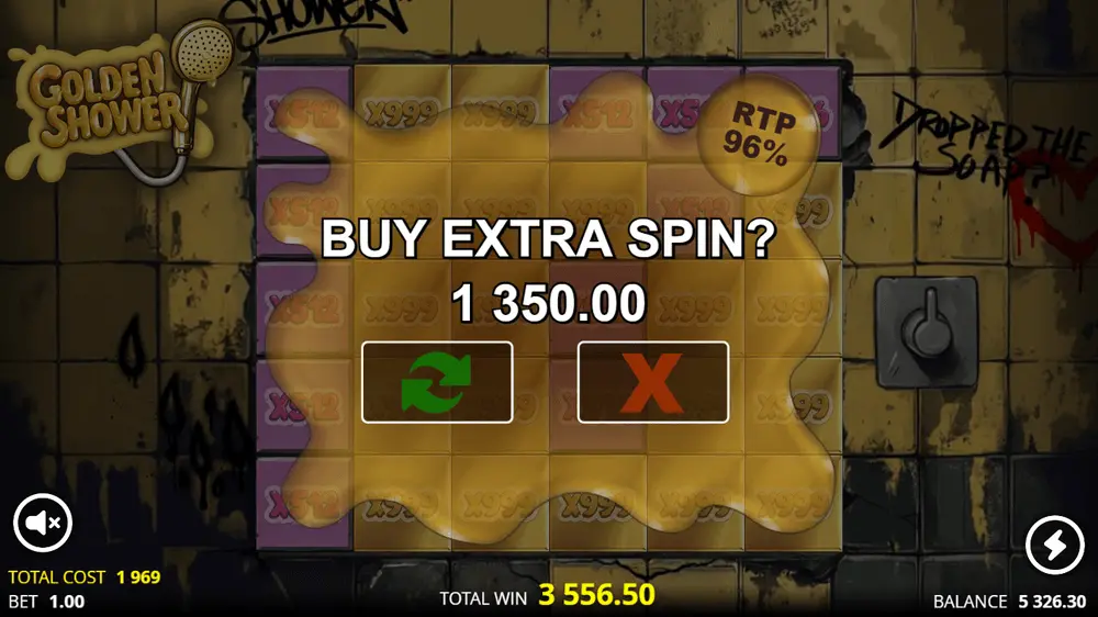 Golden Shower game extra spin offer
